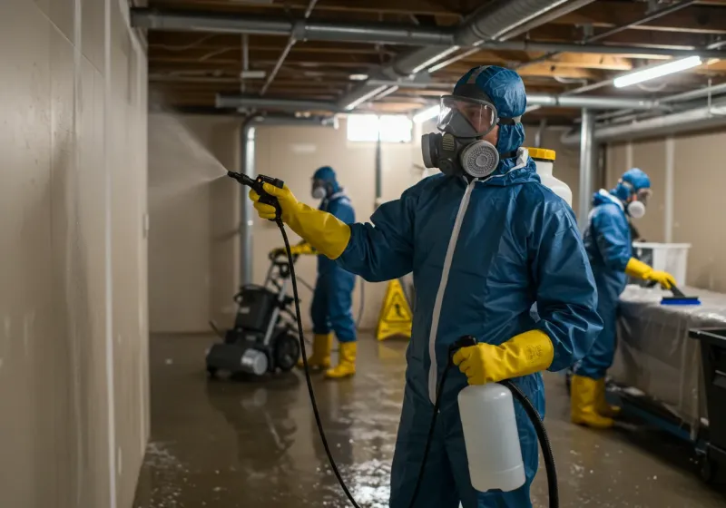 Basement Sanitization and Antimicrobial Treatment process in Ola, AR